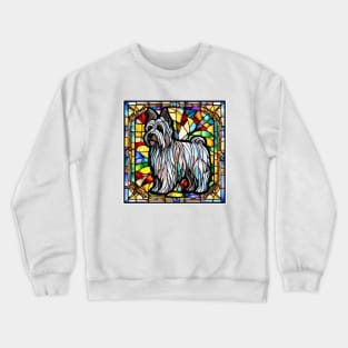 Stained Glass Skye Terrier Crewneck Sweatshirt